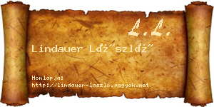 Lindauer László névjegykártya